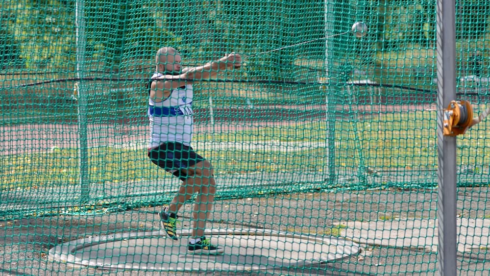 hammer thrower at Leamington Cycling & Athletics Club